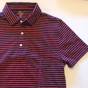J.Crew Striped Slub Cotton Polo NWT